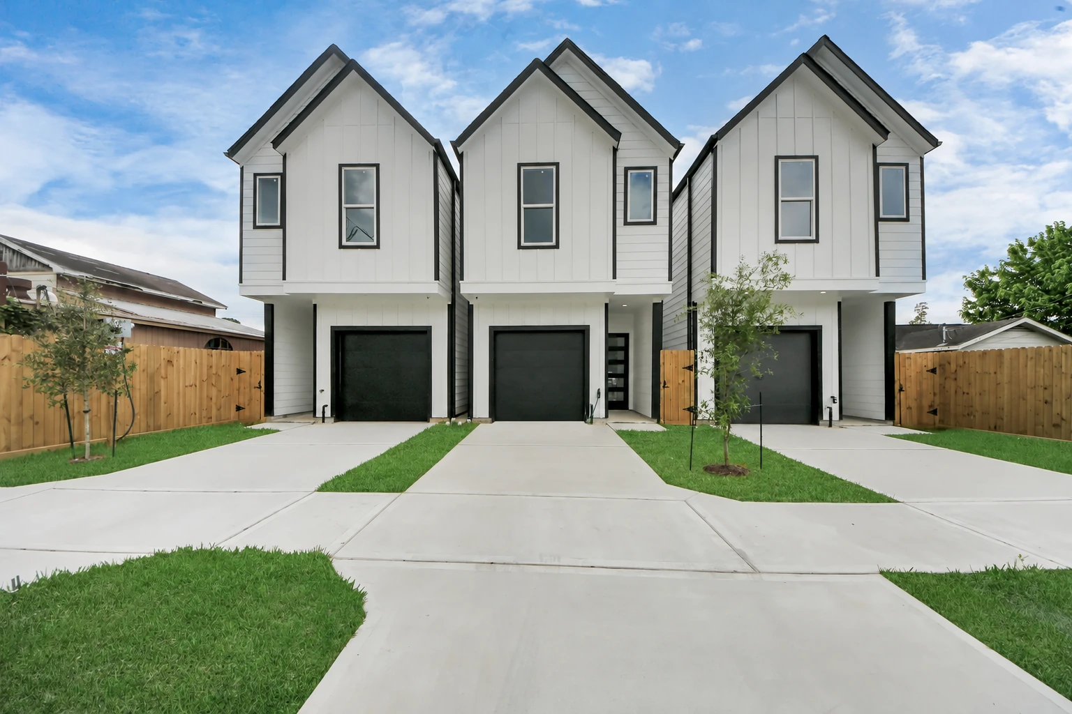 Completed Broom Street new construction homes