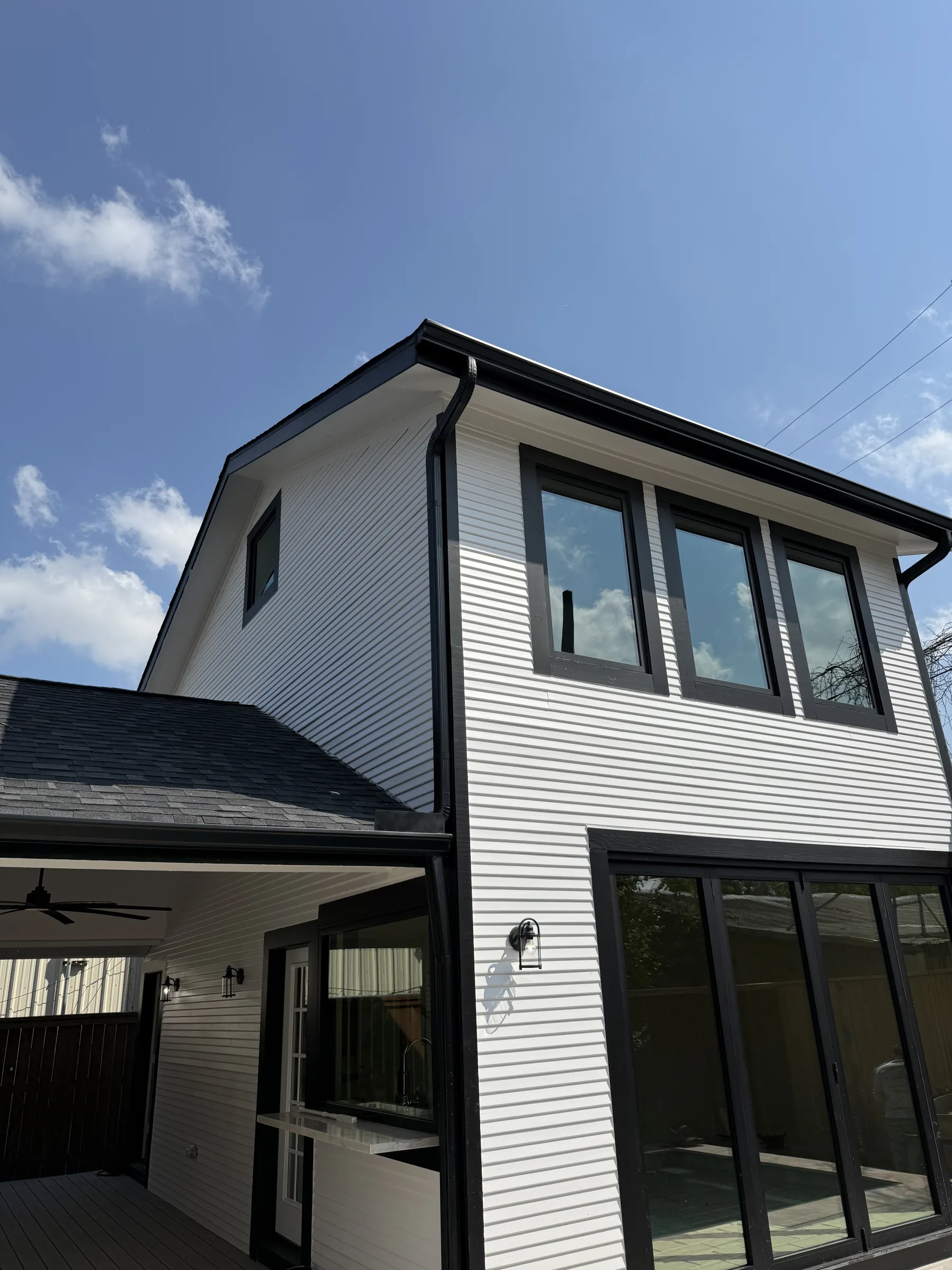 Finished detached garage with upper office