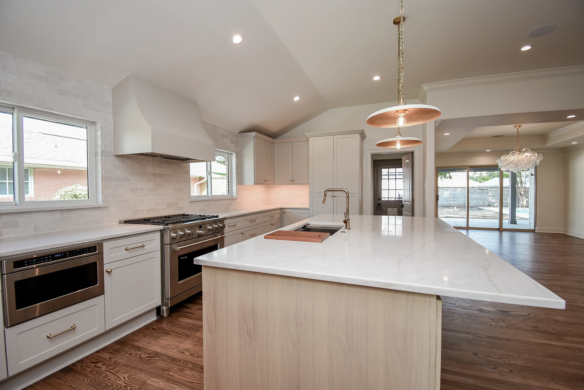Finished kitchen in the Grovewood renovation